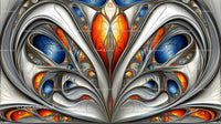 Intricate Abstract Fractal Pattern with Vibrant Colors
