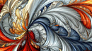 Intricate Abstract Fractal with Vibrant Swirls