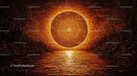 Mystic Mandala at Sunset Reflecting on a Tranquil River