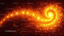 Fiery Spiral Fractal Artwork with Glowing Pattern