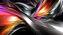Colorful Abstract Metallic Swirls and Curves