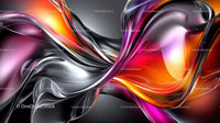 Vibrant Abstract Swirl with Metallic and Colorful Hues