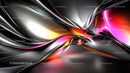 Vibrant Abstract Fluid Design with Metallic Shine