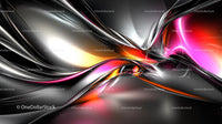 Vibrant Abstract Fluid Design with Metallic Shine