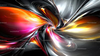 Vibrant Abstract Swirl with Glossy Colors and Fluid Movement