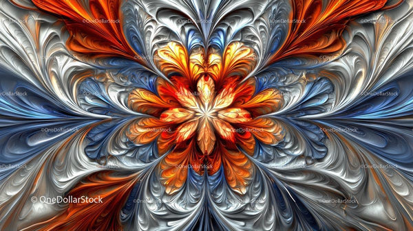 Dynamic Abstract Swirling Pattern with Vibrant Colors
