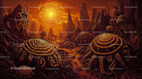 Surreal Alien Landscape with Fantasy Flora