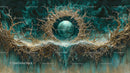 Surreal Abstract Landscape with Celestial Sphere