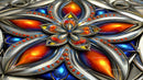 Vibrant Mandala with Intricate Floral Design