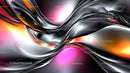 Vibrant Futuristic Abstract with Metallic Texture