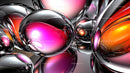Vibrant Metallic Spheres in Abstract Art Composition