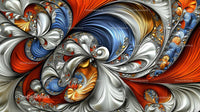 Colorful Abstract Fractal Design with Swirling Patterns