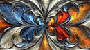 Vibrant Abstract Fractal with Symmetrical Design