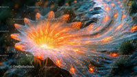 Bioluminescent Coral with Glowing Tendrils