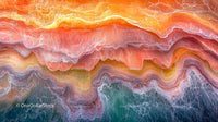 Vibrant Abstract with Orange and Red Fluid Patterns