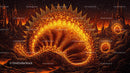 Fiery Dragon in Mystical Fantasy Landscape