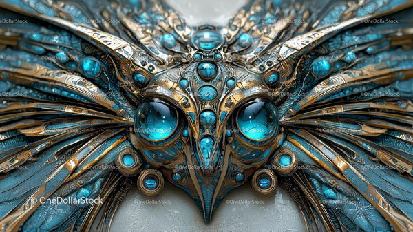 Intricate Steampunk Owl with Futuristic Design