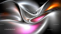 Abstract Silver and Pink Waves with Glossy Finish