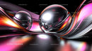 Abstract Metallic Spheres with Vibrant Colors