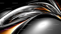 Futuristic Metallic Abstract with Curved Silver Shapes