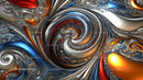 Intricate Metallic Swirl with Vibrant Colors