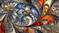 Vibrant Abstract Fractal Pattern with Intricate Swirls