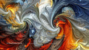 Vibrant Abstract Fractal Swirl Artwork