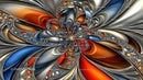 Vibrant Abstract Fractal Pattern with Dynamic Swirls