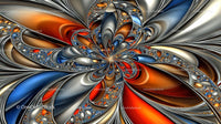 Vibrant Abstract Fractal Pattern with Dynamic Swirls