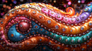 Vibrant Ornate Swirls with Gemstone Accents