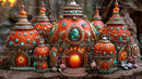 Enchanted Fantasy Village with Ornate Jewel Domes