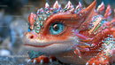 Vibrant Fantasy Dragon with Iridescent Scales Close-up