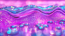 Vibrant Abstract Waves of Pink and Blue with Sparkling Details