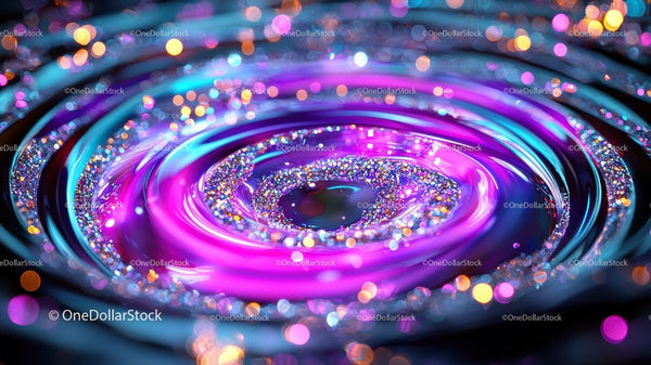 Vibrant Glitter Swirl with Cosmic Energy