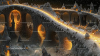 Enchanting Fantasy Bridge in Mystical Nightscape
