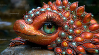 Jeweled Fantasy Lizard with Intricate Scales