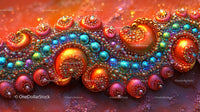 Vibrant Abstract Fractal Design in Bold Colors