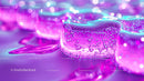 Vibrant Purple and Pink Bubbles in Close-up Shot