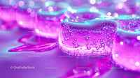 Vibrant Purple and Pink Bubbles in Close-up Shot
