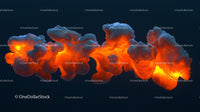Dynamic Fiery Abstract with Orange Glow