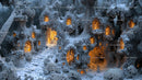 Enchanted Snowy Forest with Glowing Fairy Houses