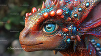 Vibrant Fantasy Dragon with Intricate Scales and Colors