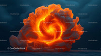 Fiery Vortex Amidst Dramatic Cloud Formation