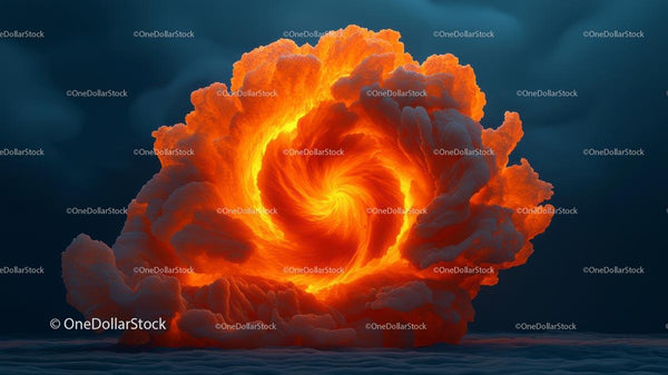 Fiery Vortex Amidst Dramatic Cloud Formation
