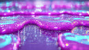 Shimmering Liquid Waves in Vivid Purple and Blue Hues