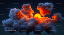 Dramatic Sunset with Vibrant Clouds and Orange Glow