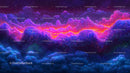 Surreal Cosmic Landscape with Vivid Colors and Clouds