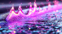 Vibrant Pink Water Splash in Motion
