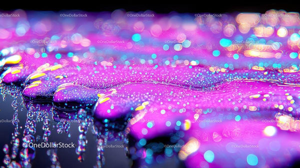 Vibrant Glittering Bokeh with Iridescent Sparkles