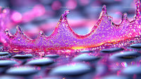 Vibrant Pink Water Splash with Bubbles in Macro View